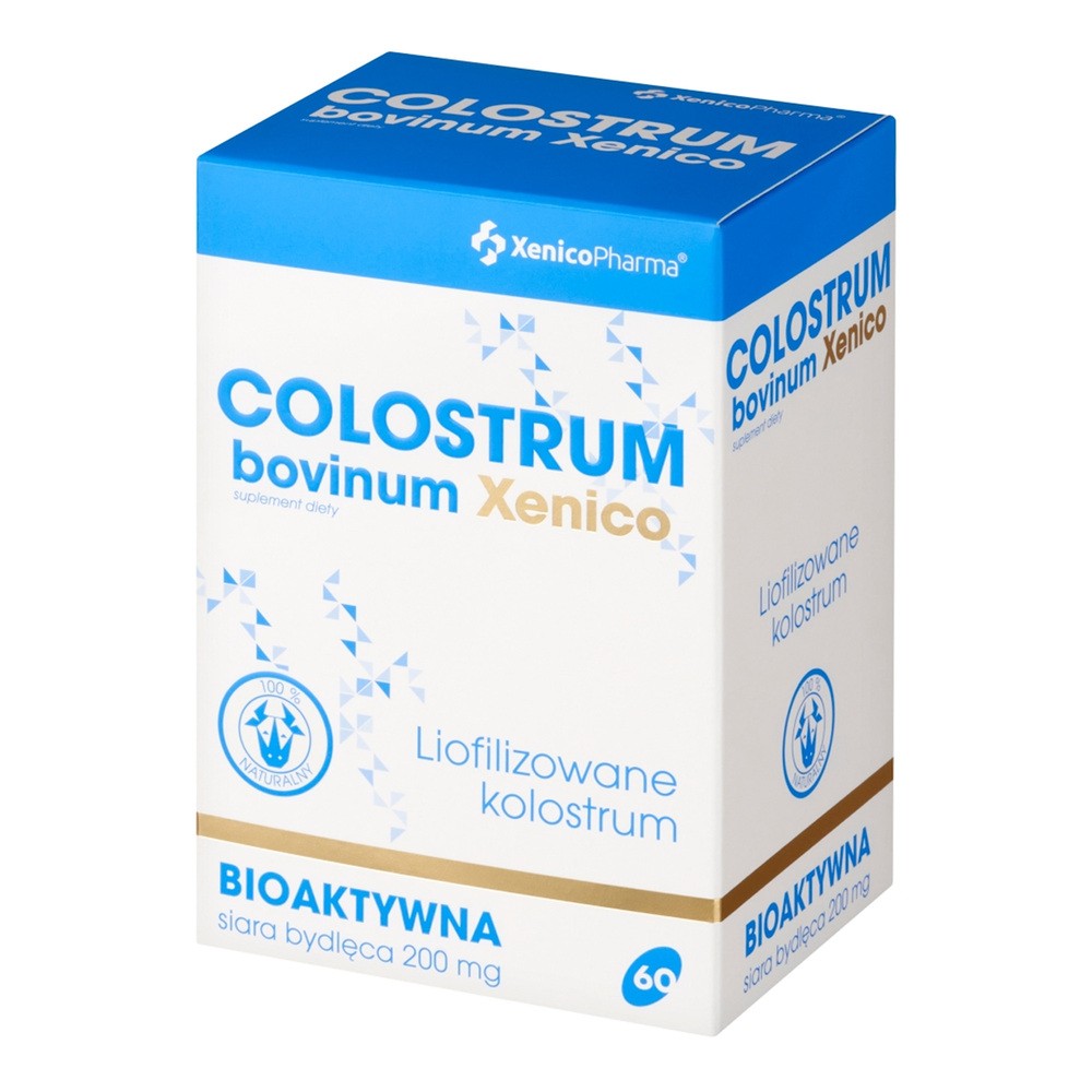 Xenico Colostrum Bovinum Pharma - 60 kapsułek - wspomaga odporność