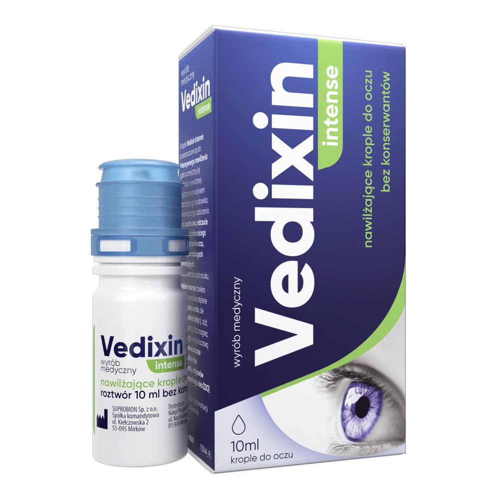 Vedixin Intense, nawilżające krople do oczu, 10 ml