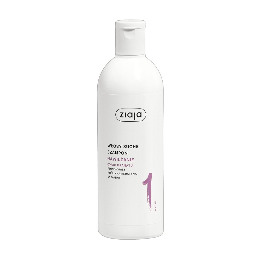 Ziaja Nawilżenie Owoc Granatu szampon do włosów suchych 400ml