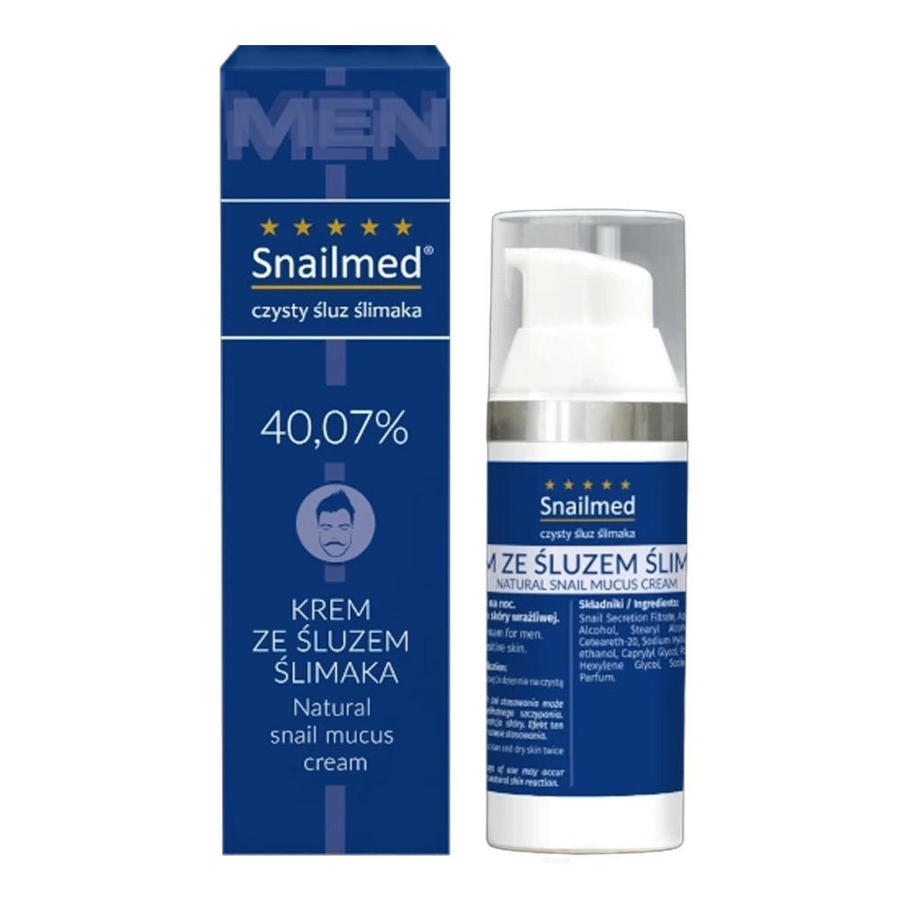 Snailmed Krem dla mężczyzn ze śluzem ślimaka do twarzy 50ml/airless na dzień/ na noc