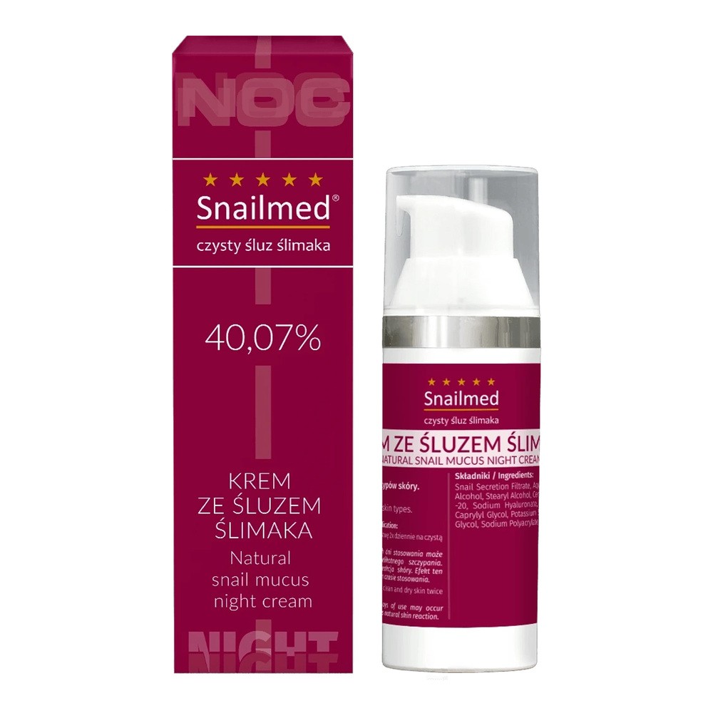 Snailmed Krem na noc ze śluzem ślimaka 30 ml