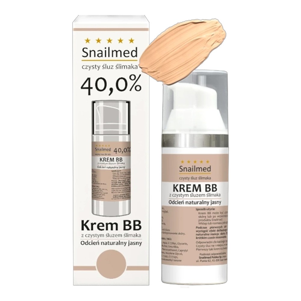 Snailmed Krem BB ze śluzem ślimaka jasny odcień naturalny 30 ml
