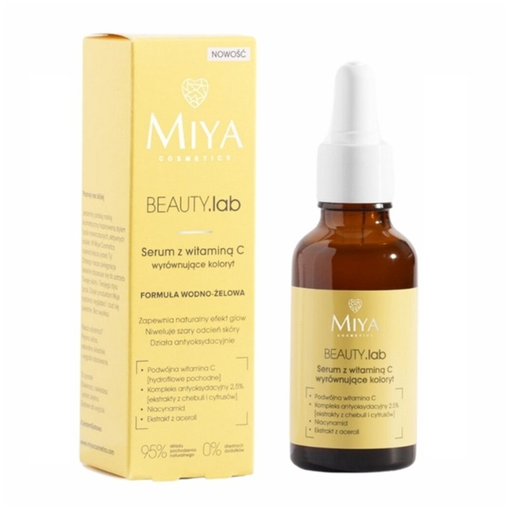 MIYA COSMETICS BEAUTY.LAB SERUM DO TWARZY Z WITAMINĄ C WYRÓWNUJĄCE KOLORYT 30ML