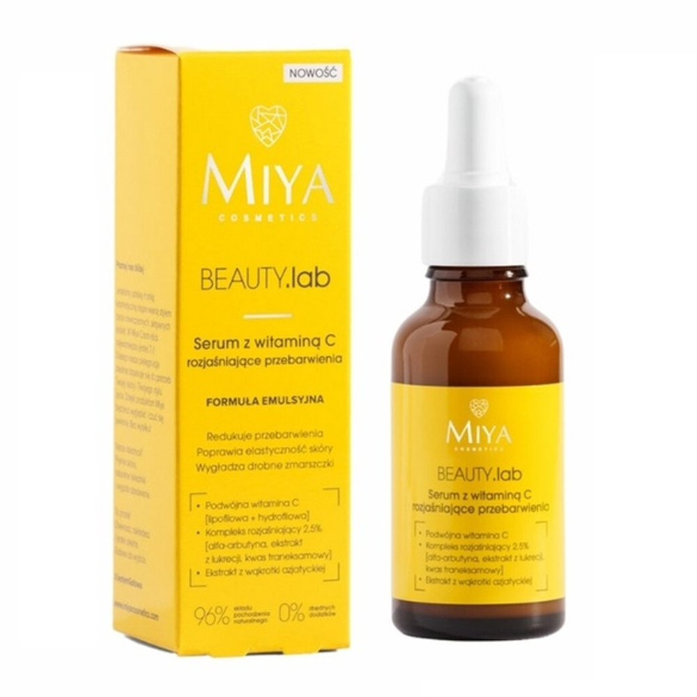 MIYA COSMETICS BEAUTY.LAB SERUM DO TWARZY Z WITAMINĄ C NA PRZEBARWIENIA 30ML