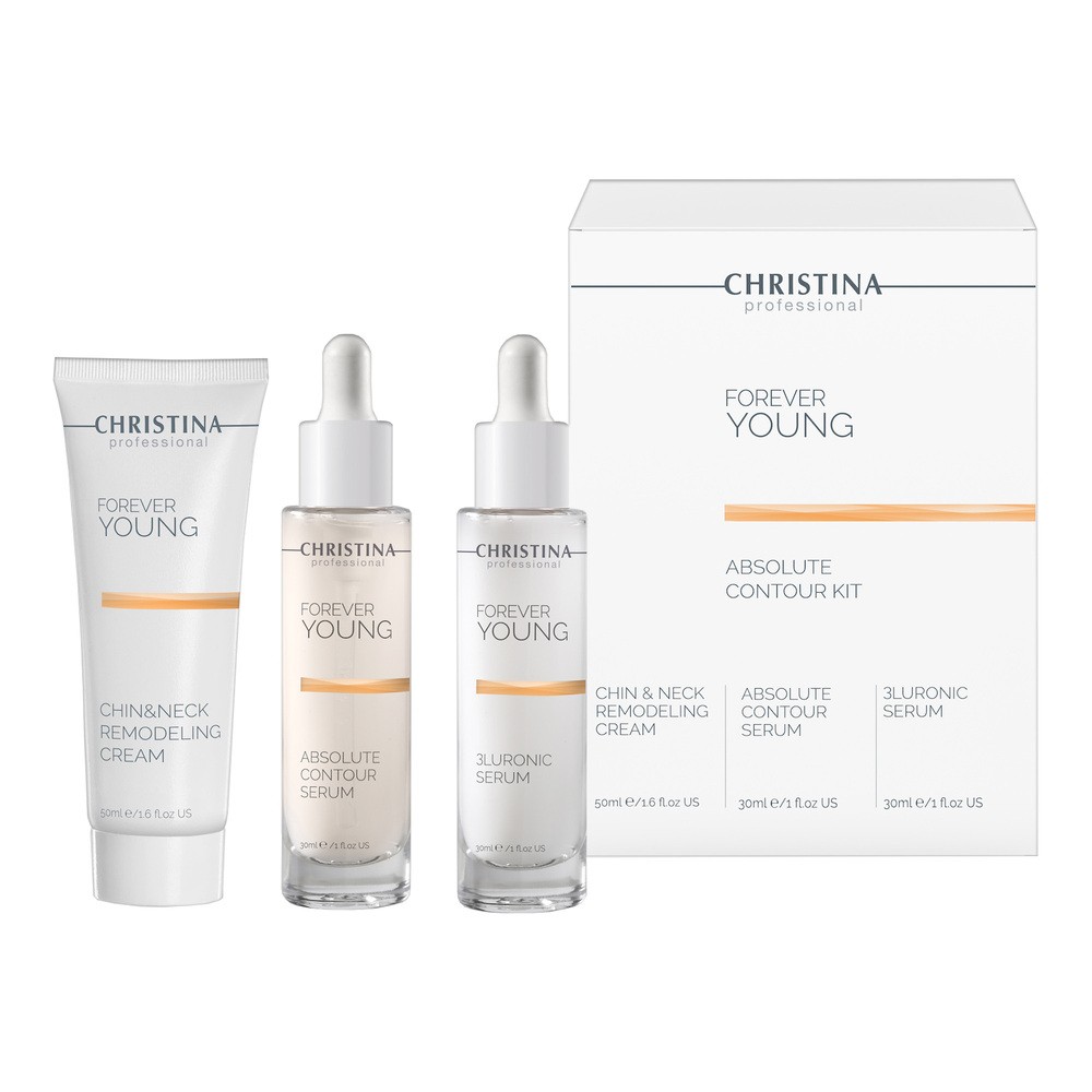 Zestaw do pielęgnacji twarzy Christina Forever Young Serum do twarzy 30 ml + Serum do twarzy 30 ml + Krem do twarzy i szyi 50 ml (7290100365540)