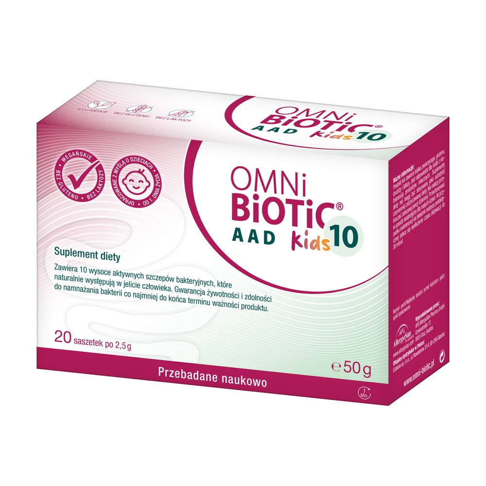 OmniBiotic 10 AAD Kids, proszek, 2,5 g x 20 saszetek