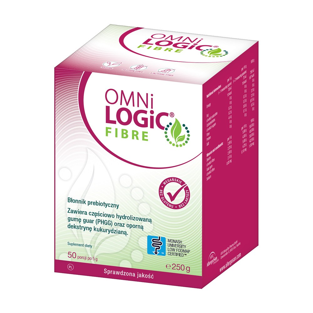 OmniLogic Fibre, błonnik naturalnego pochodzenia, proszek, 250 g