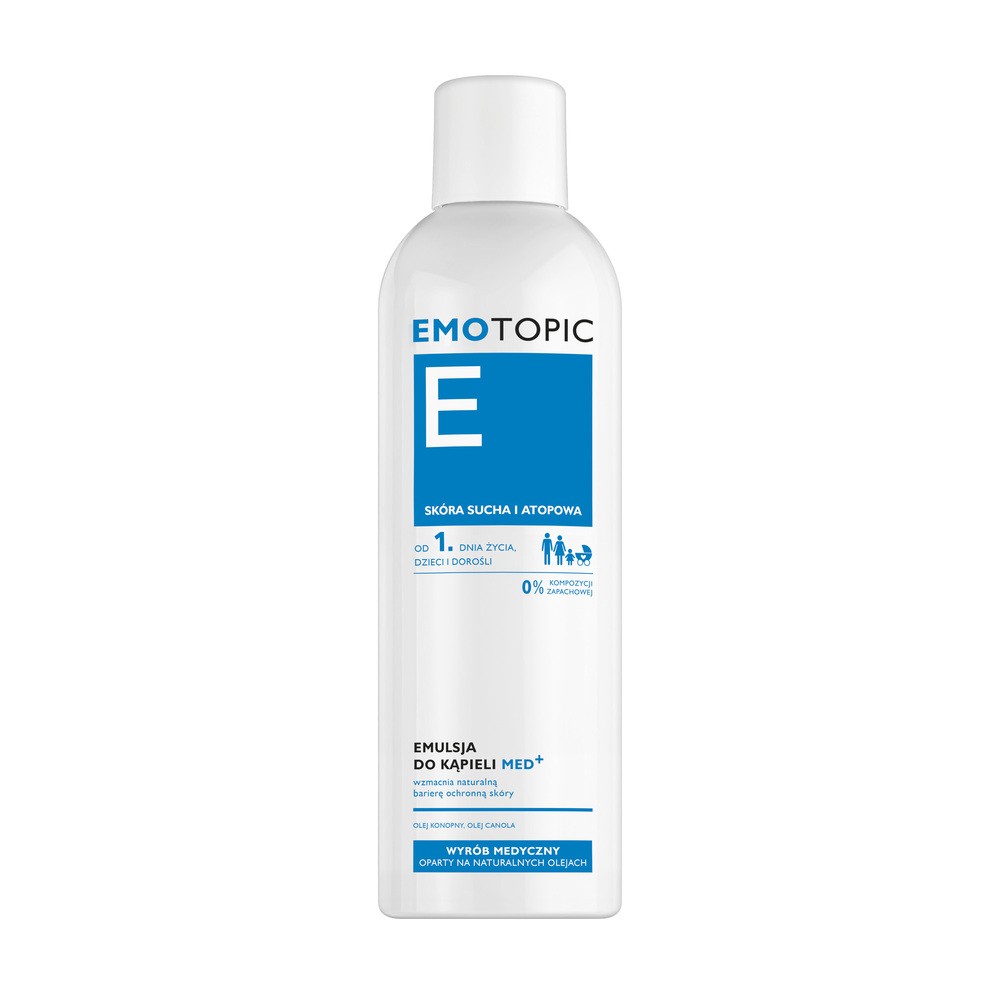 Emotopic, emulsja do kąpieli Med+, do codziennego stosowania, 400 ml