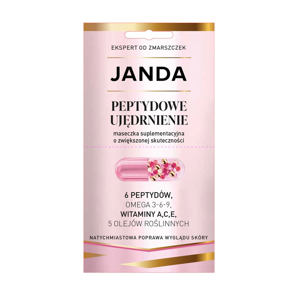 Janda Pharma Peptydowe Ujędrnienie, maseczka suplementacyjna o zwiększonej skuteczności, 2 x 4 ml