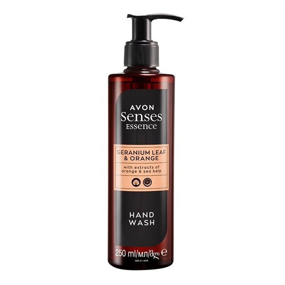 Avon, Senses Geranium Leaf & Orange, Mydło do rąk w płynie, Liść Geranium i Pomarańcza, 250ml