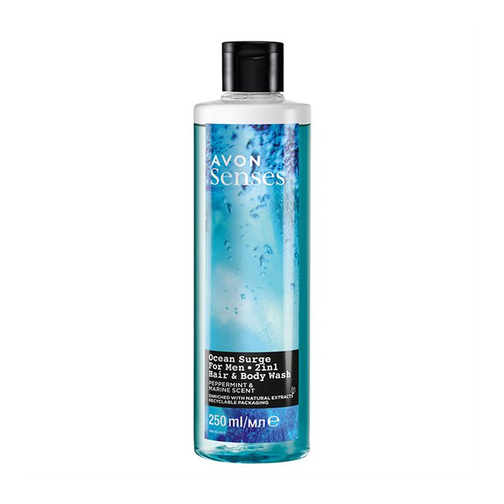 Avon Żel pod prysznic i owłosienie ciała dla mężczyzn Senses Ocean Surge 500 ml