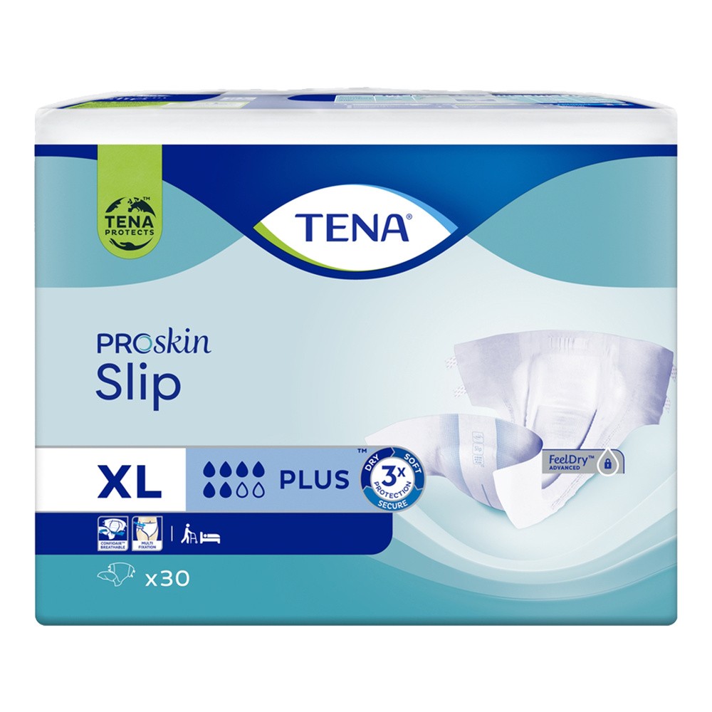 TENA ProSkin Slip Plus – pieluchomajtki dla dorosłych, rozmiar XL (30 sztuk)