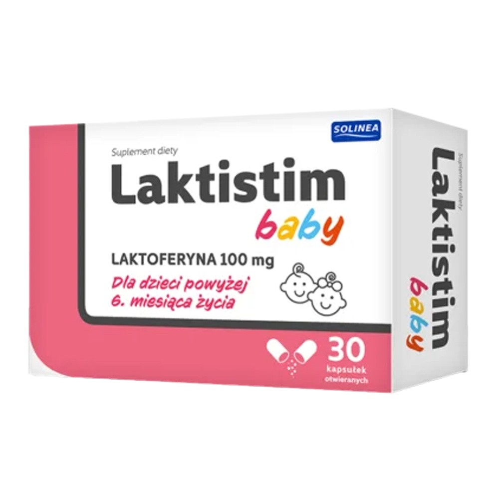 Suplement diety, Laktistim Baby, laktoferyna i inulina, 30 kapsułek
