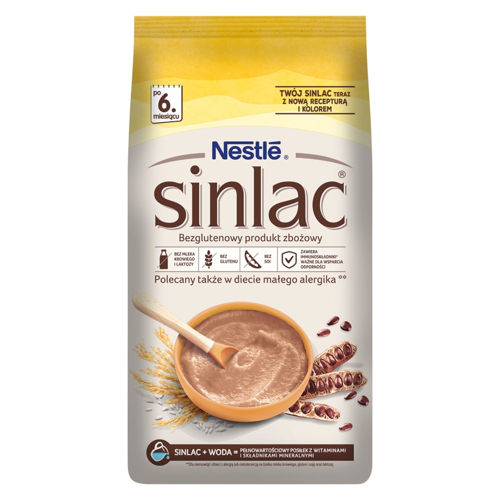Nestlé Sinlac Bezglutenowy produkt zbożowy po 6. miesiącu 500 g