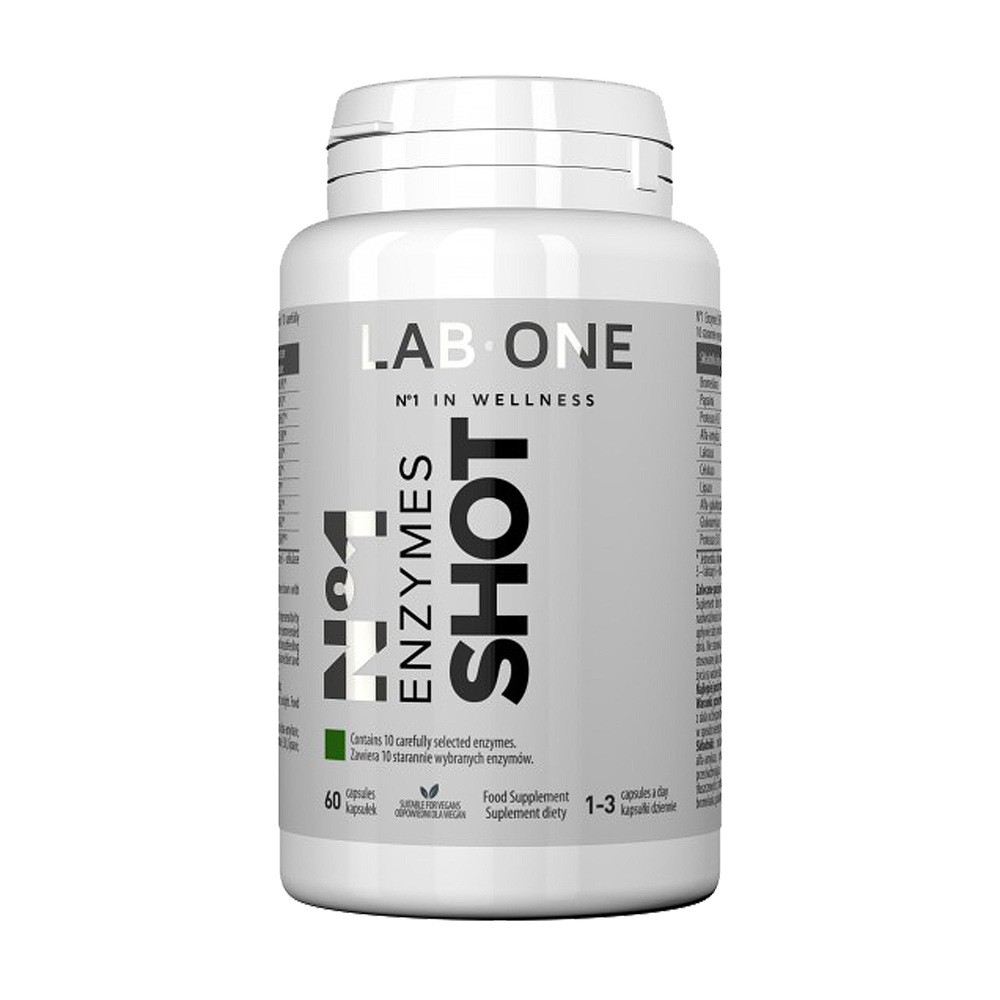 LAB ONE Enzymes SHOT, 60 kaps.