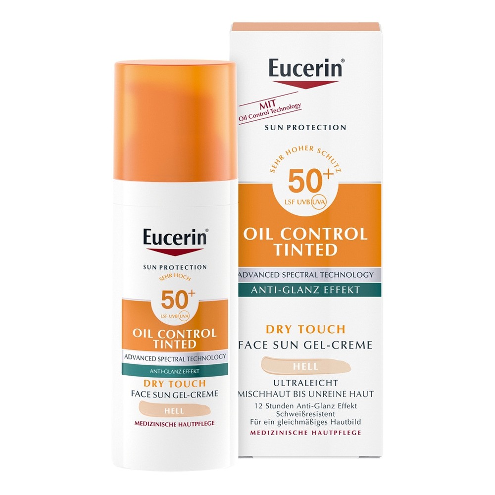 Eucerin Oil Control SPF50+ Dry Touch Żel-krem ochronny ultralekki koloryzujący 50ml