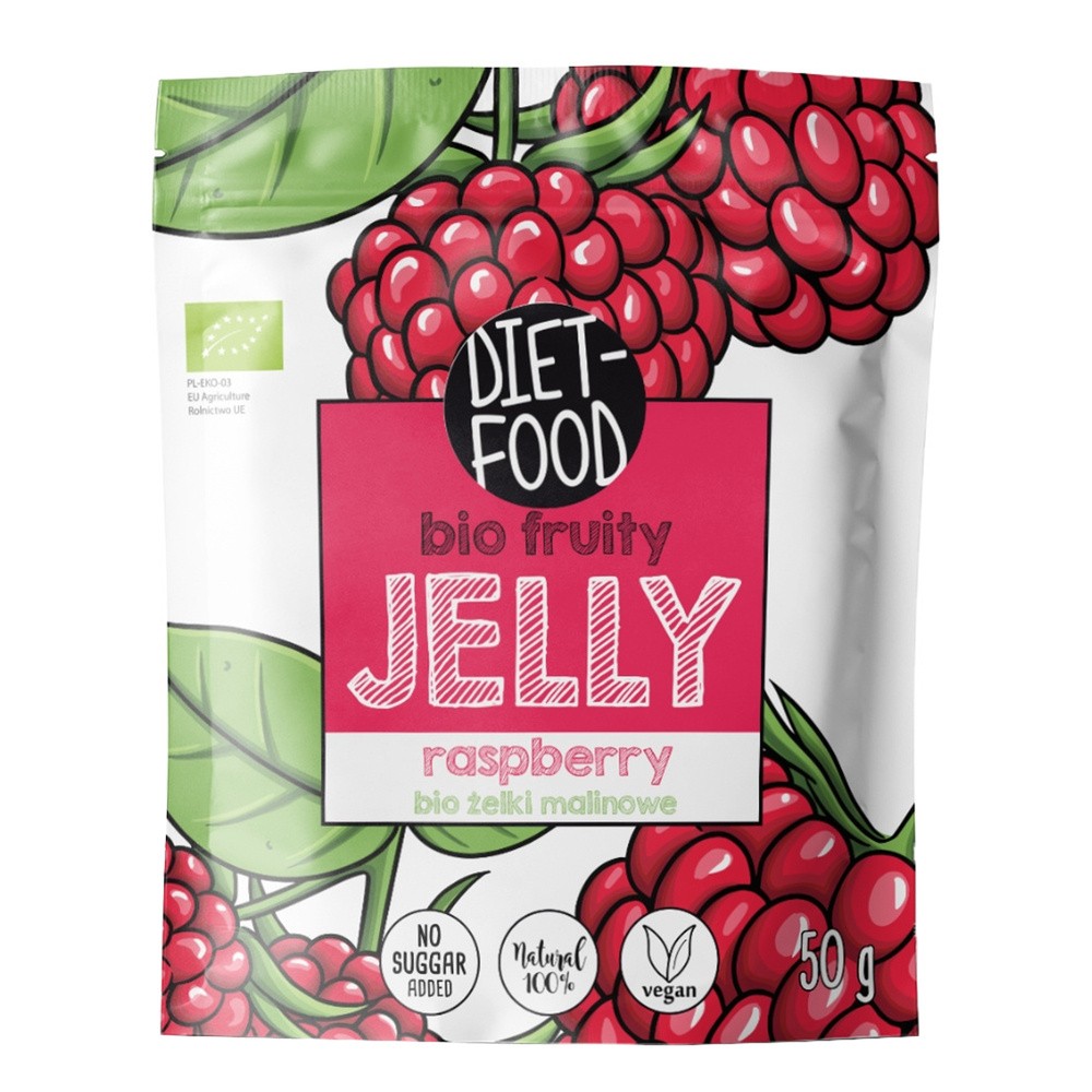 BIO ŻELKI OWOCOWE - MALINA 50G 5906395147830