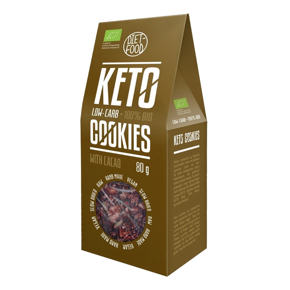 Diet-Food Bio ciasteczka keto z kakao 80g