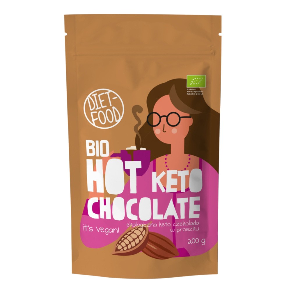 Diet-Food Gorąca keto czekolada w proszku 200 g Bio