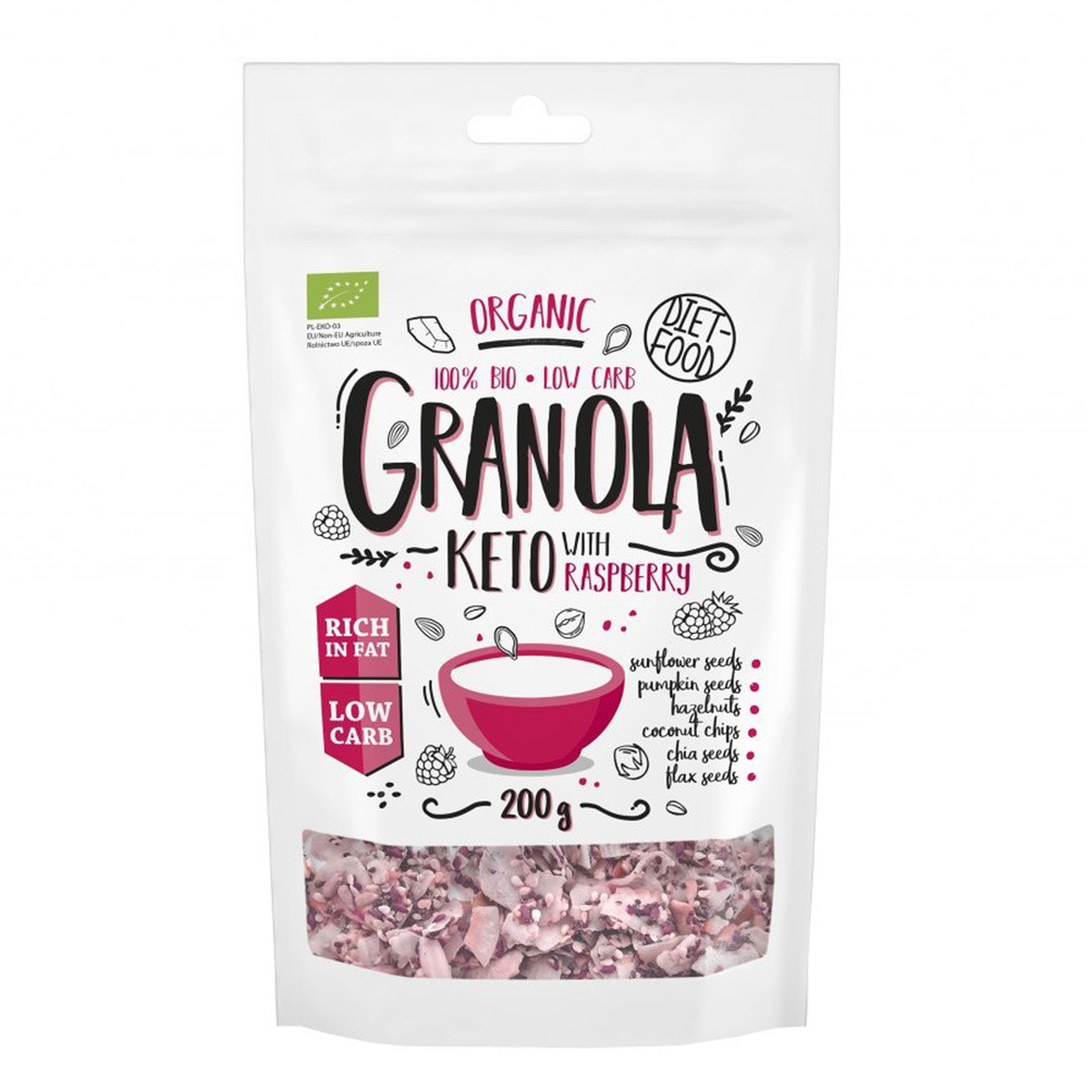 Diet-Food Bio Keto Granola with Raspberry 200 g Granola z malinami