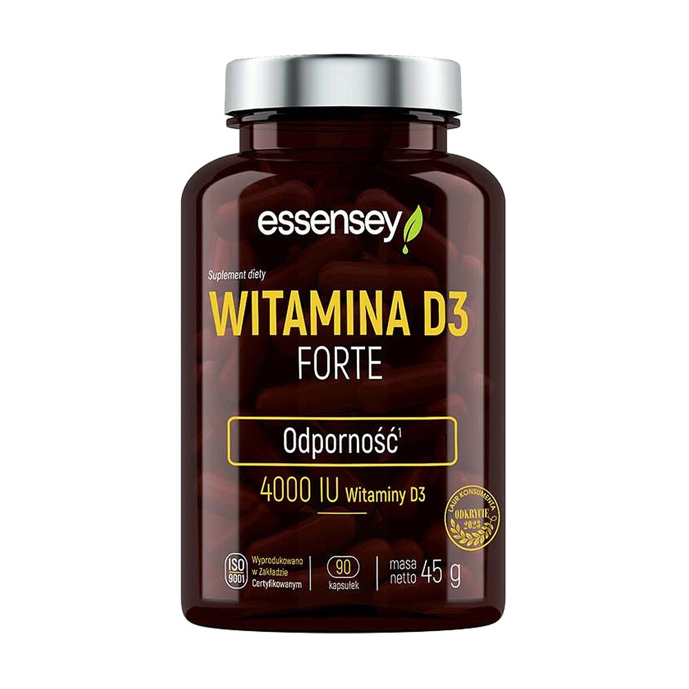 Essensey Witamina D3 Forte, Suplement diety, 90 kapsułek