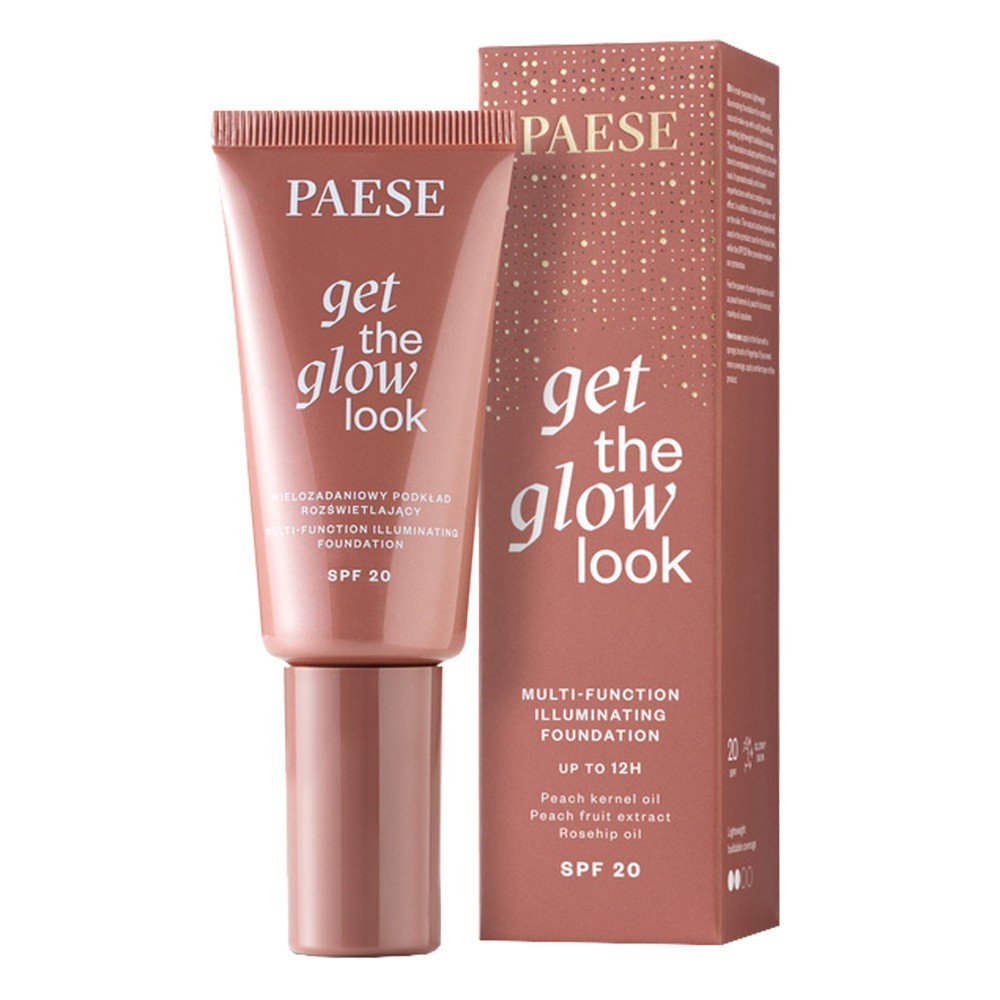 PAESE Get The Glow Look wielozadoniowy podkład rozświetlający 1N Light Beige 30ml