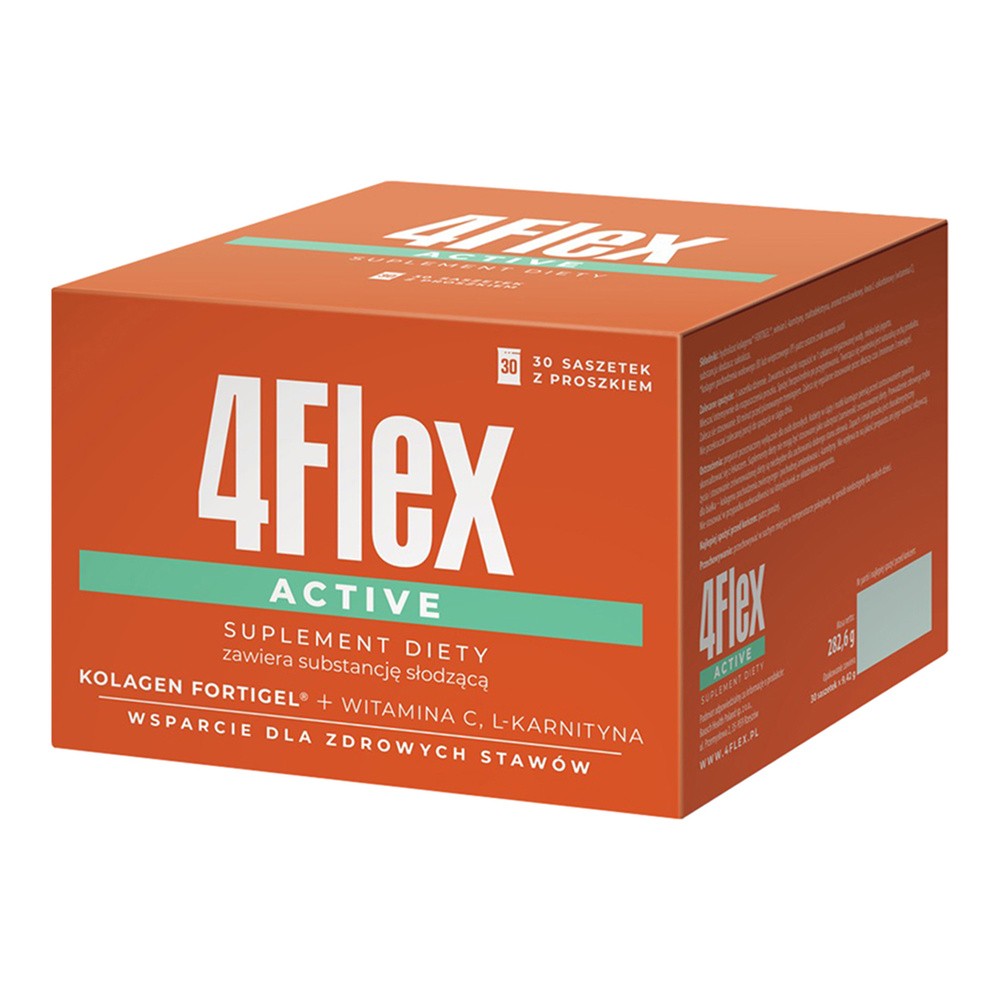 4Flex Active, smak truskawkowy, 30 saszetek