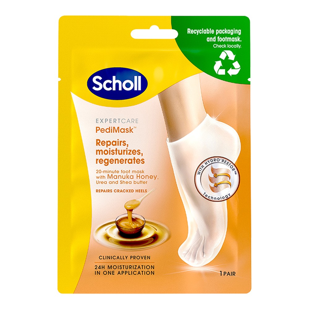 Scholl Expert Care PediMask Maska do Stóp z Miodem Manuka 1 sztuka