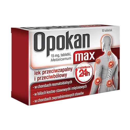 Opokan Max 15mg, 10 tabletek