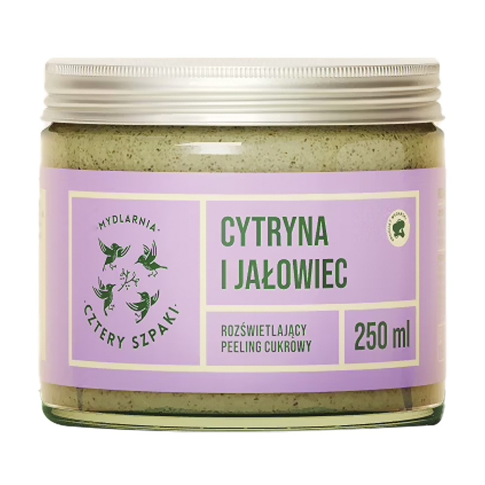 Mydlarnia Cztery Szpaki Cytryna i Jałowiec Rozświetlający peeling do ciała