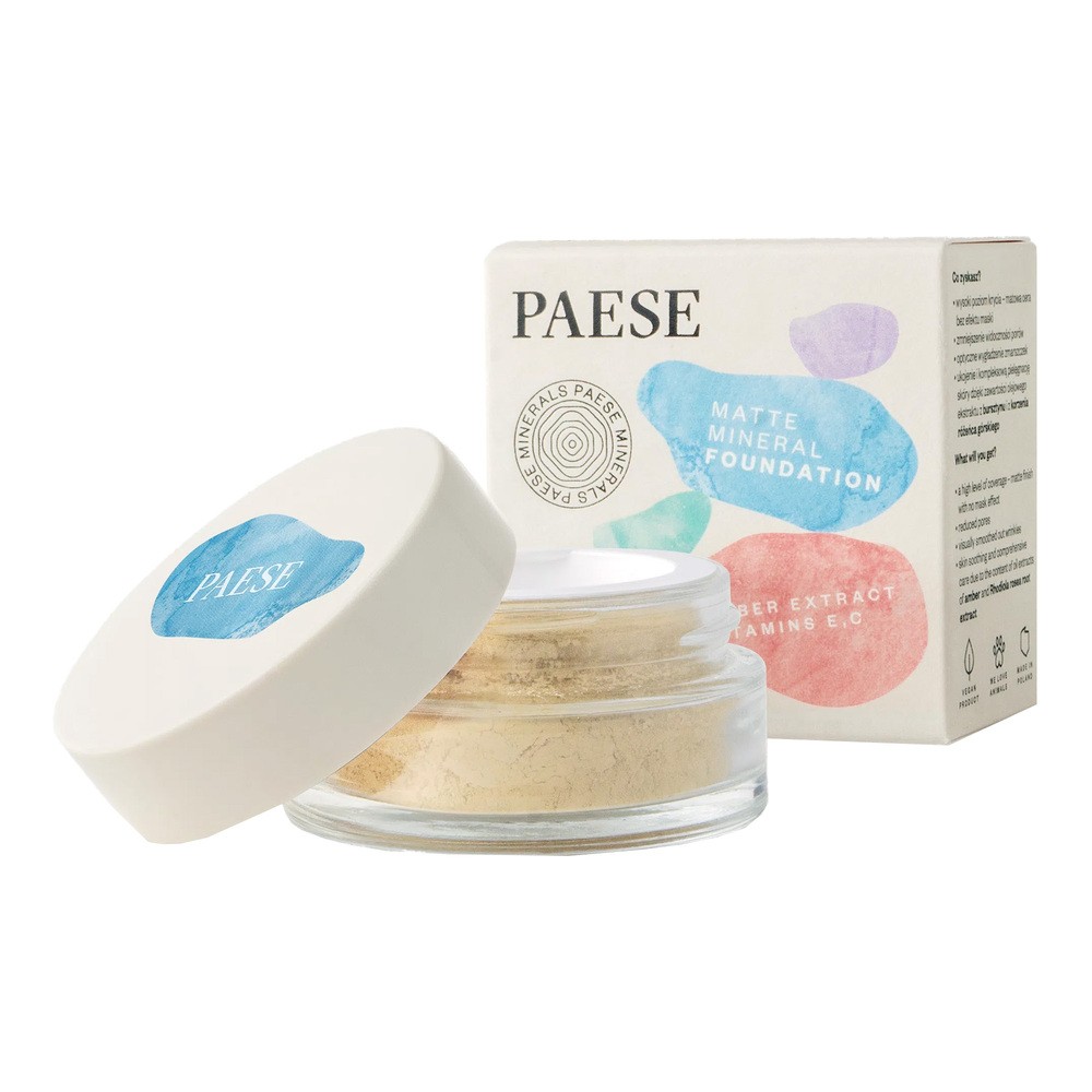 Paese Minerals Matte Mineral Foundation matujący podkład mineralny 102W Natural