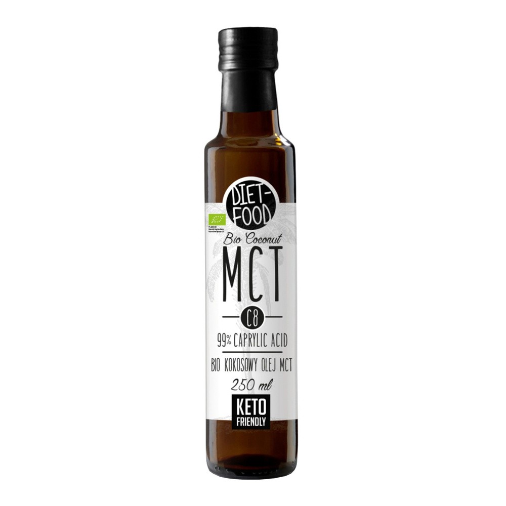 Diet-Food Olej kokosowy MCT C8 (99% kwasu kaprylowego) 250 g Bio