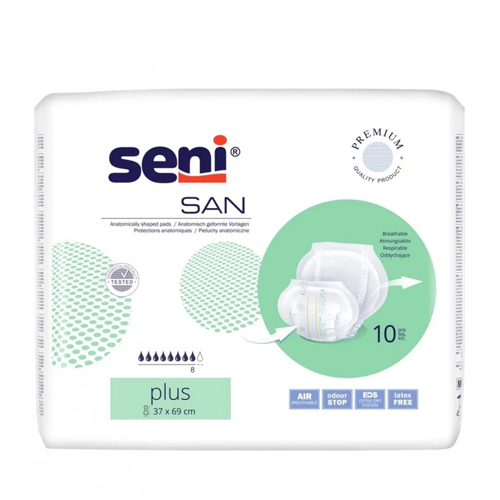 SAN SENI PLUS Pieluchy anatomiczne, 10szt.