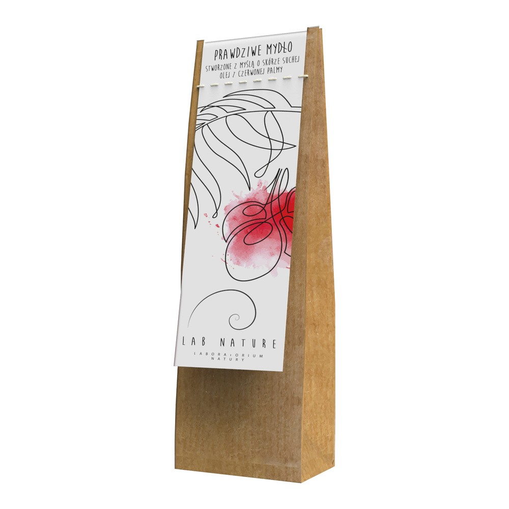 Lab Nature Prawdziwe Mydło do skóry suchej olej z czerwonej palmy 120g