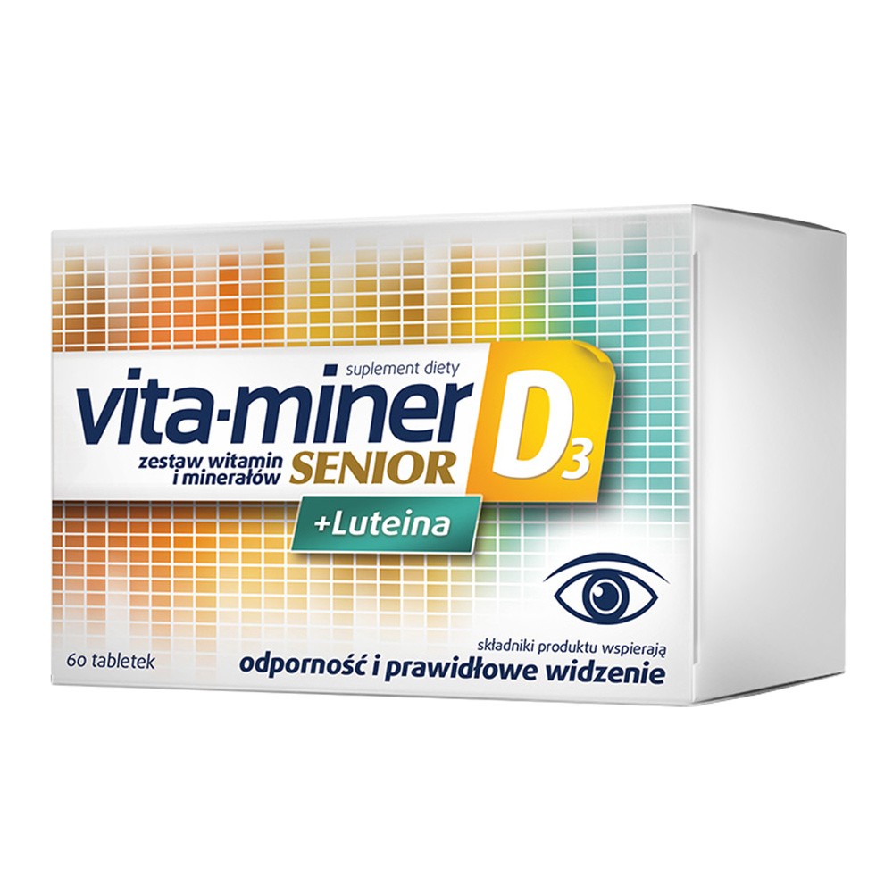 Vita-Miner Senior D3 + Luteina, 60 tabletek