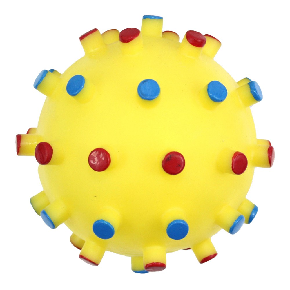 PET NOVA Pet Nova Piłka jeżowa DentBall z dźwiękiem żółta [rozmiar XL] 12cm PPTN047
