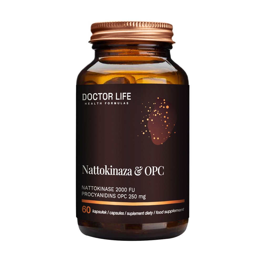 Doctor Life Nattokinaza & OPC suplement diety wspierający układ krwionośny 60 kapsułek