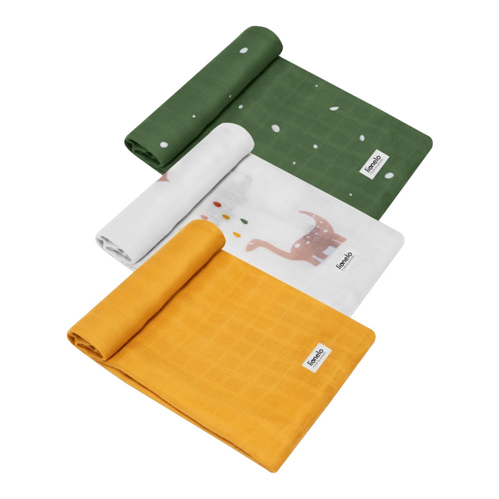 Lionelo Bamboo Set zestaw pieluszek dla dziecka Dino