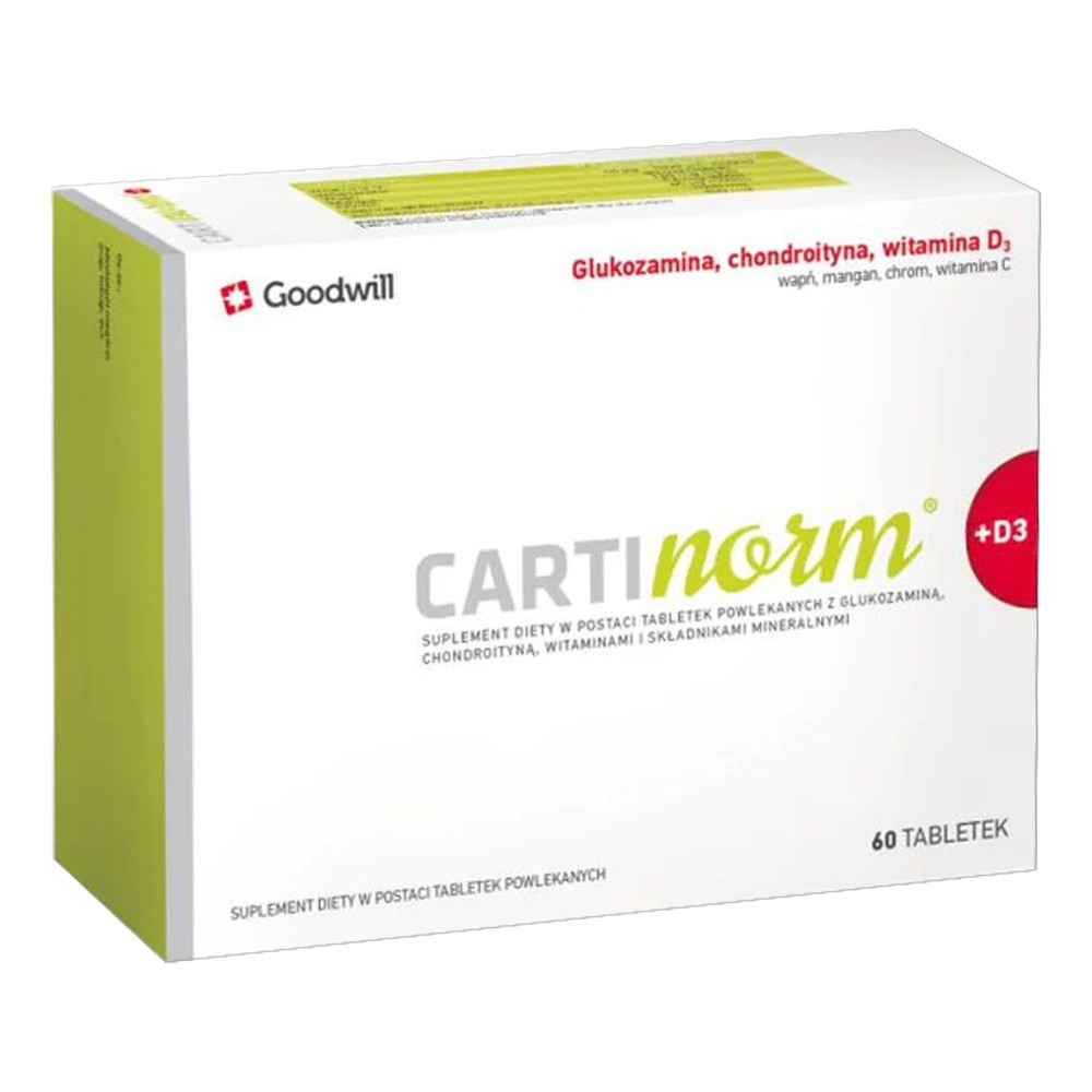 CARTINORM z witaminą D3, 60 tabletek