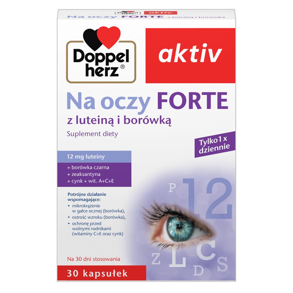 Queisser DOPPELHERZ AKTIV Na oczy forte 30 kaps 8478511