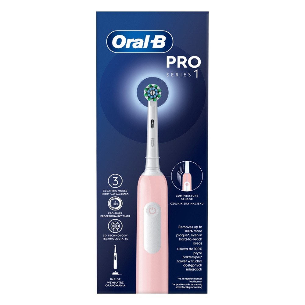 Oral-B PRO1 Pink CrossAction Różowy