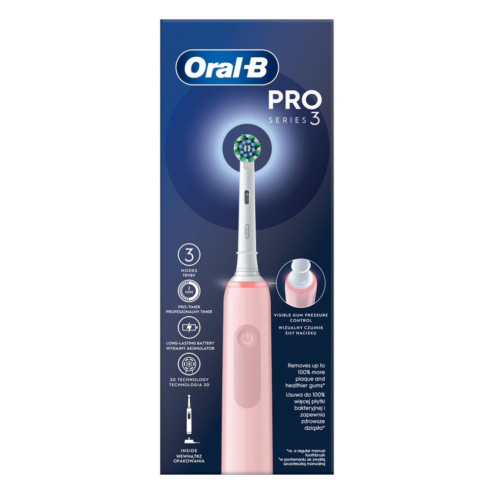 Oral-B PRO3 Pink CrossAction różowy D505.513.3