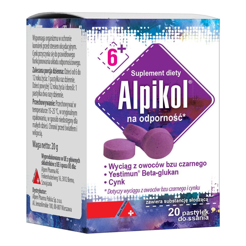 Alpikol, 20 pastylek do ssania