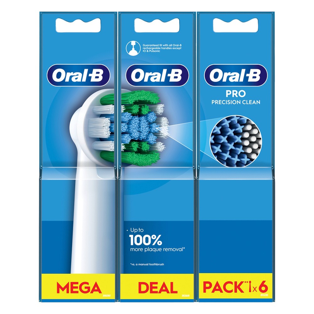 ORAL-B BRAUN końcówki do szczoteczki elektrycznej końcówki do szczoteczki elektrycznej Precision Clean 6szt. EB20-6 