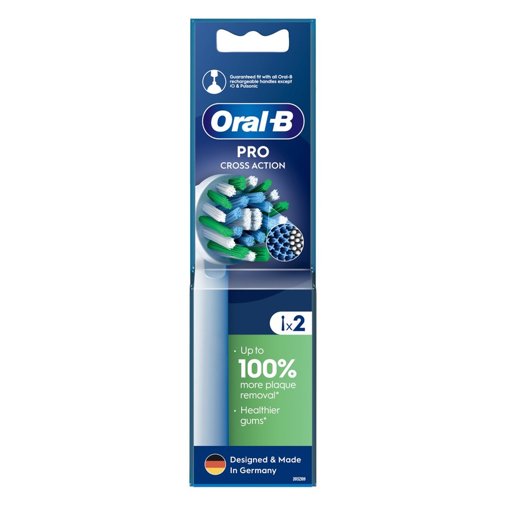 ORAL-B BRAUN końcówki do szczoteczki elektrycznej końcówki do szczoteczki elektrycznej CrossAction 2szt. EB50-2 