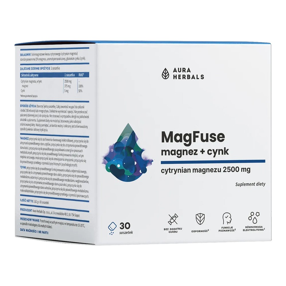 Aura Herbals Magfuse Magnez+cynk Saszetki
