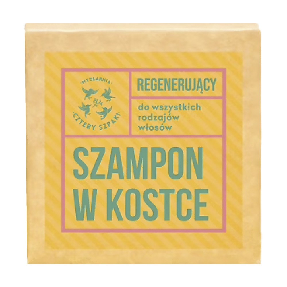Mydlarnia Cztery Szpaki - Szampon w kostce regenerujący wszystkie rodzaje włosów 75 g
