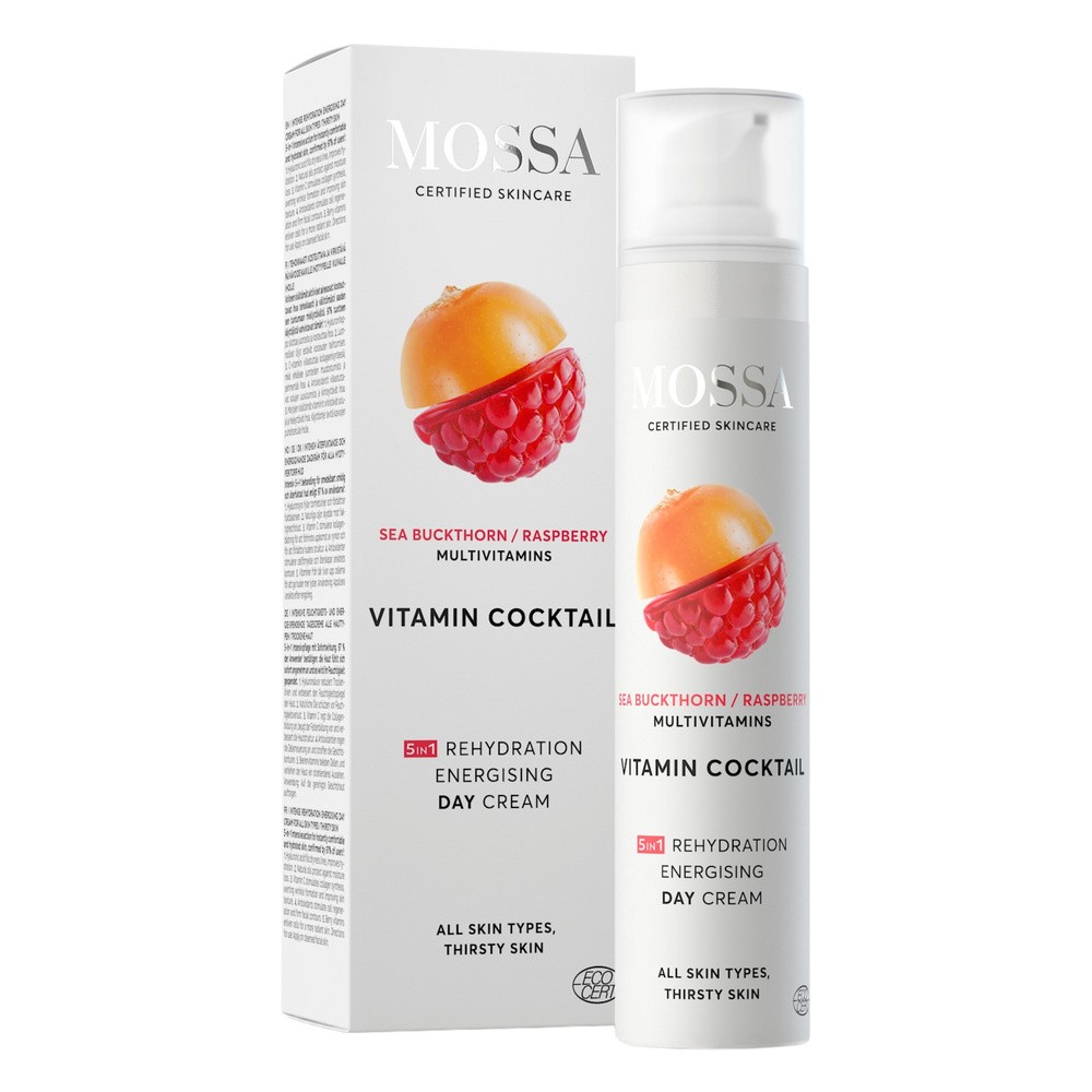 MOSSA Vitamin Cocktail nawilżająco-energetyzujący krem na dzień z rokitnikiem i maliną 50ml