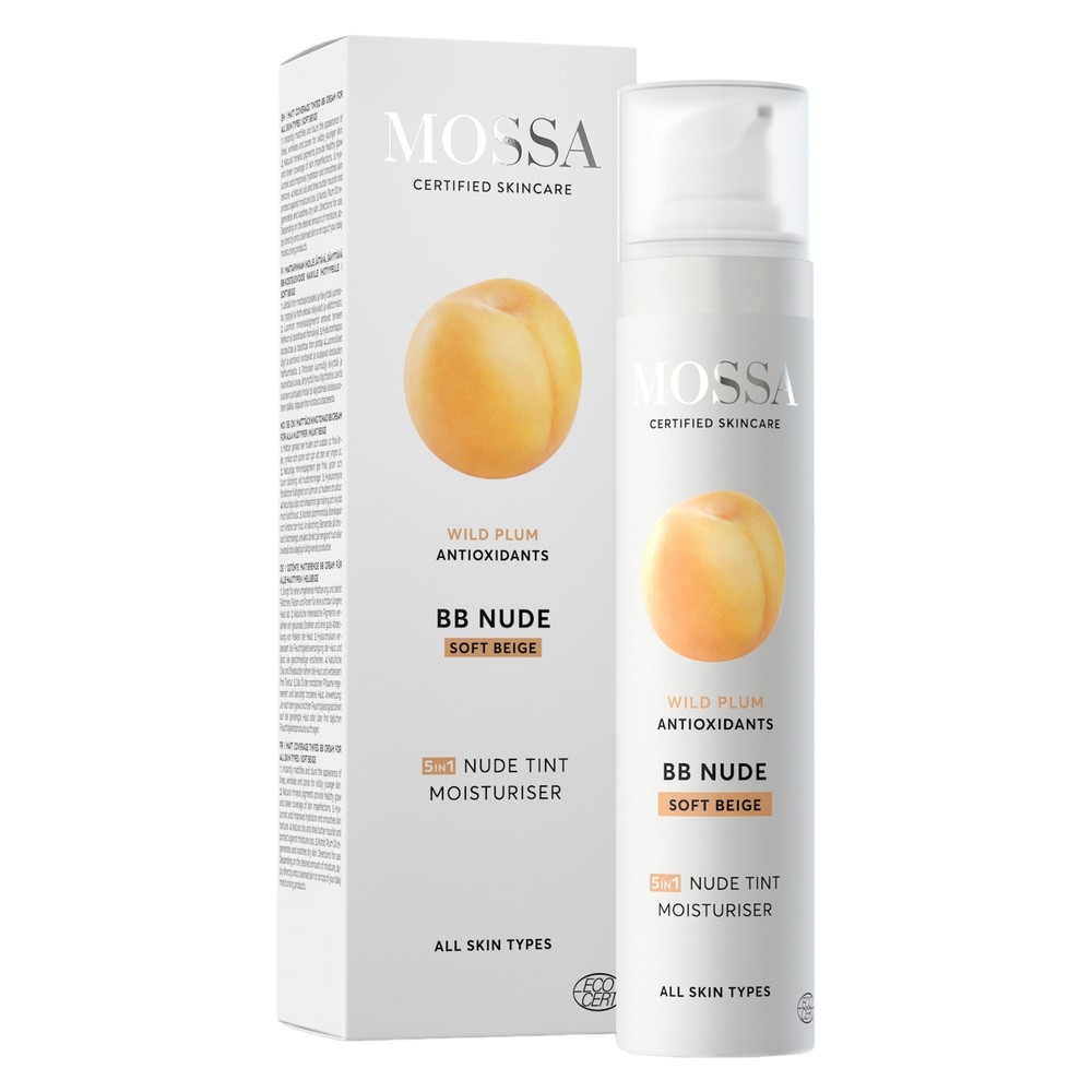 Mossa, nawilżający krem BB 5w1 Nude Soft z dziką śliwką, 50 ml