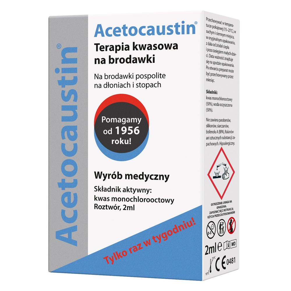 Acetocaustin Terapia na brodawki kwasowa, 2 ml